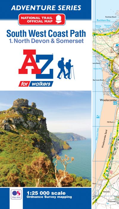 South West Coast Path National Trail Official Map North Devon and Somerset