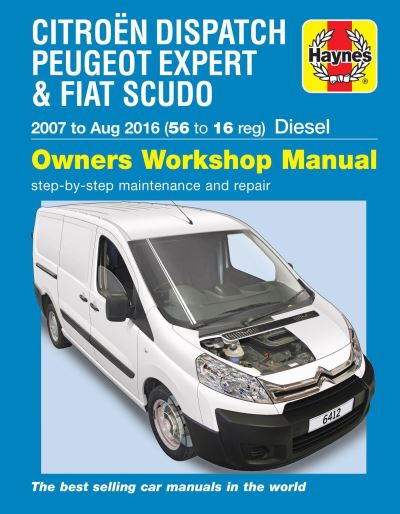 Citroën Dispatch, Peugot Export & FIAT Scudo Diesel ('07-Aug '16) 56 to 16