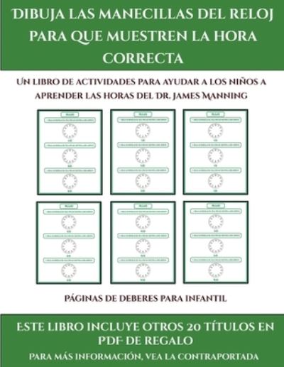 Páginas De Deberes Para Infantil (Dibuja Las Manecillas Del Reloj Para Que Muestren La Hora Correcta)