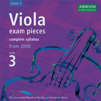 Viola Exam Pieces 2008 CD, ABRSM Grade 3