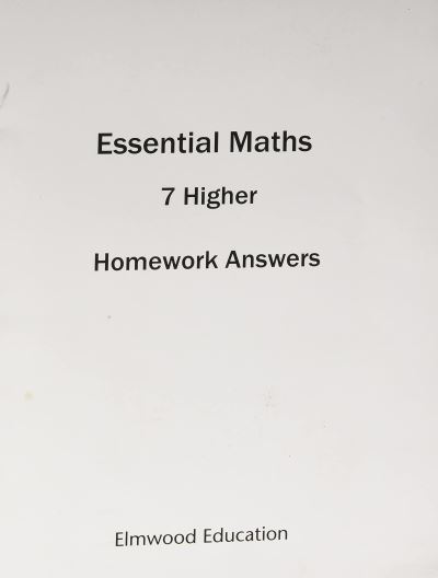 Essential Maths. 7. Higher