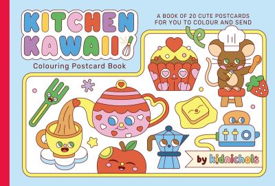 Kitchen Kawaii Colouring Postcard Book
