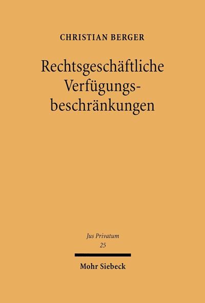 Rechtsgeschaftliche Verfugungsbeschrankungen