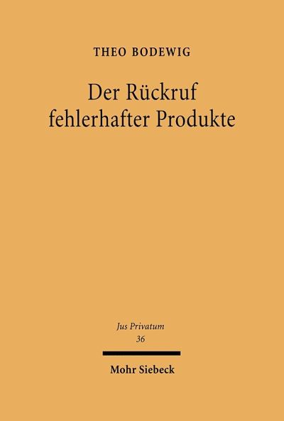 Der Ruckruf Fehlerhafter Produkte