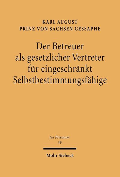 Der Betreuer Als Gesetzlicher Vertreter Fur Eingeschrankt Selbstbestimmungsfahige