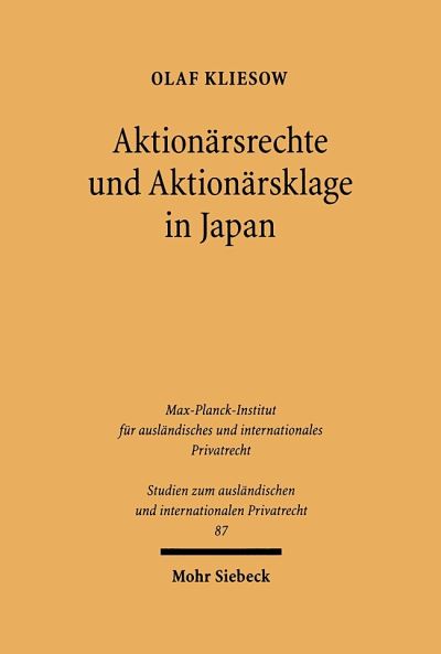 Aktionarsrechte Und Aktionarsklage in Japan
