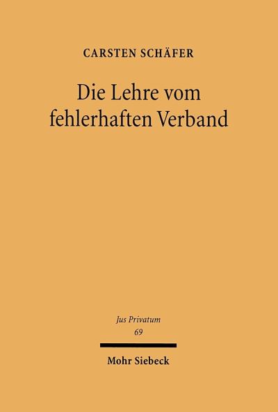 Die Lehre Vom Fehlerhaften Verband