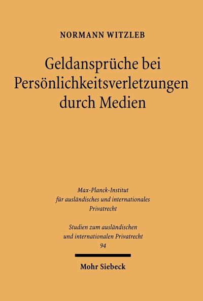 Geldanspruche Bei Personlichkeitverletzungen Durch Medien