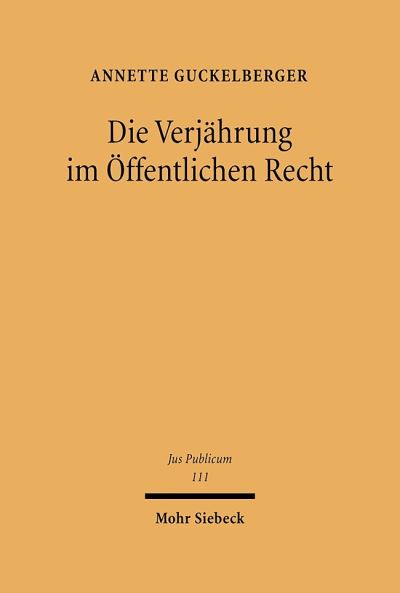 Die Verjahrung Im Offentlichen Recht