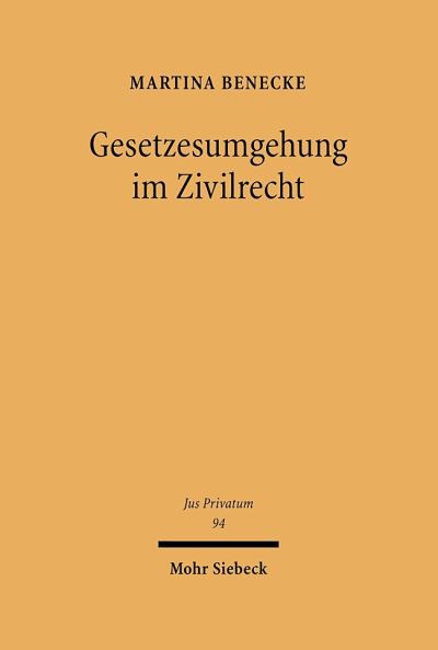 Gesetzesumgehung Im Zivilrecht