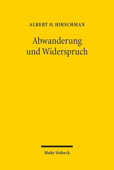 Abwanderung Und Widerspruch