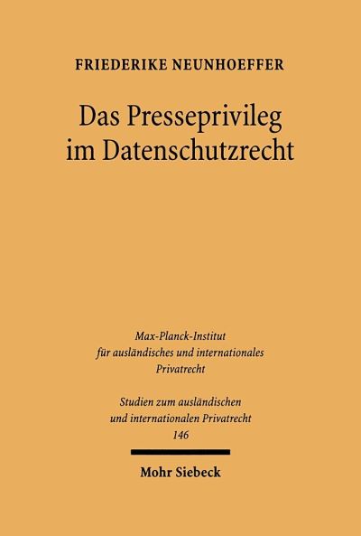 Das Presseprivileg Im Datenschutzrecht