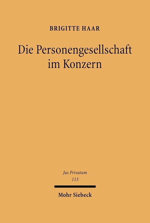 Die Personengesellschaft Im Konzern