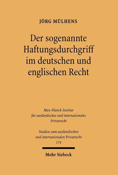 Der Sogenannte Haftungsdurchgriff Im Deutschen Und Englischen Recht