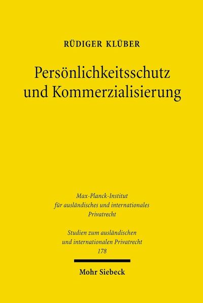 Personlichkeitsschutz Und Kommerzialisierung