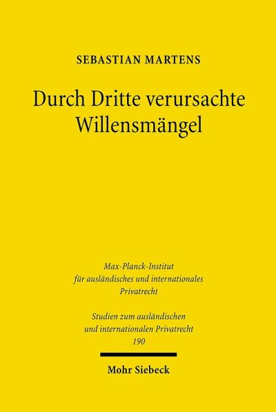 Durch Dritte Verursachte Willensmangel