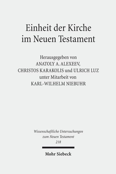 Einheit Der Kirche Im Neuen Testament