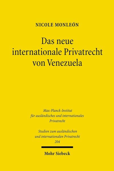 Das Neue Internationale Privatrecht Von Venezuela