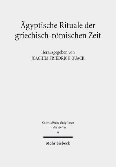 Agyptische Rituale Der Griechisch-Romischen Zeit