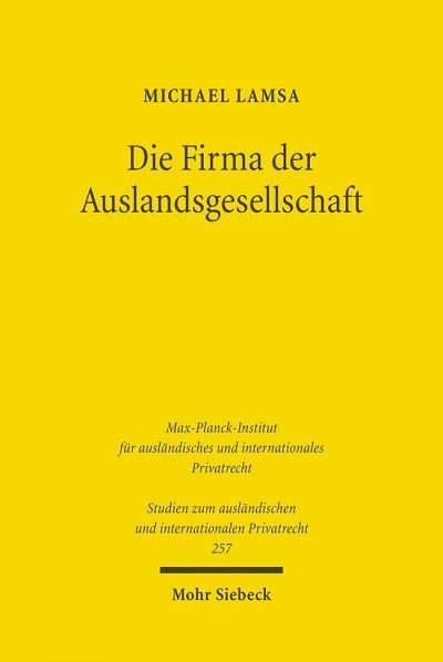 Die Firma Der Auslandsgesellschaft