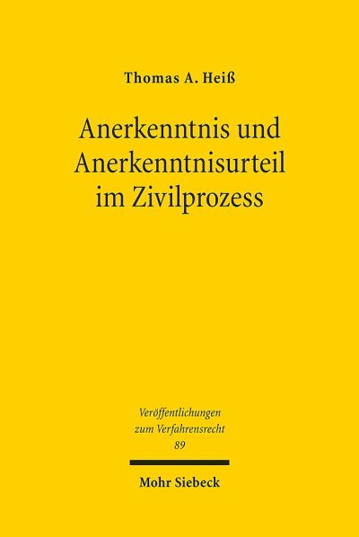 Anerkenntnis Und Anerkenntnisurteil Im Zivilprozess