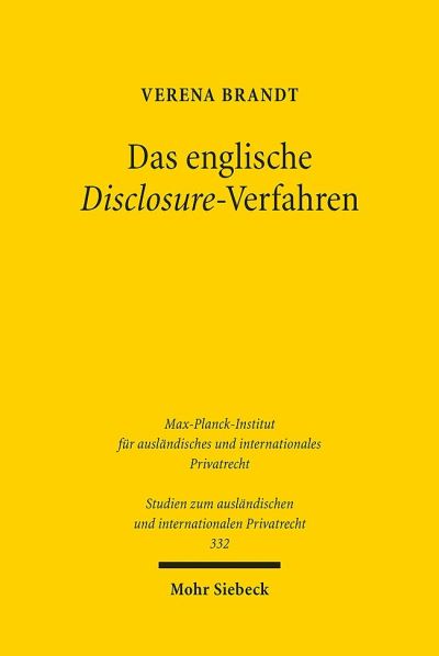 Das Englische Disclosure-Verfahren