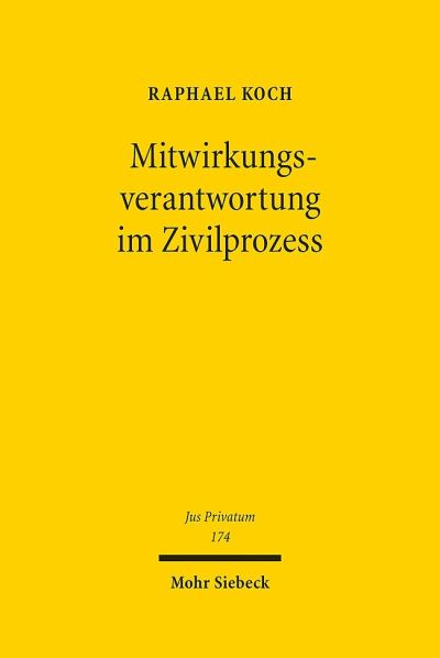 Mitwirkungsverantwortung Im Zivilprozess