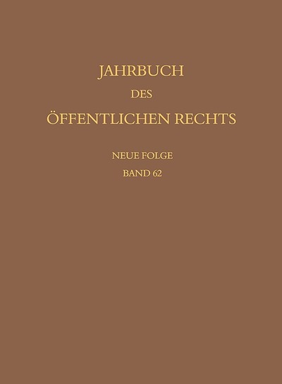 Jahrbuch Des Offentlichen Rechts Der Gegenwart. Neue Folge