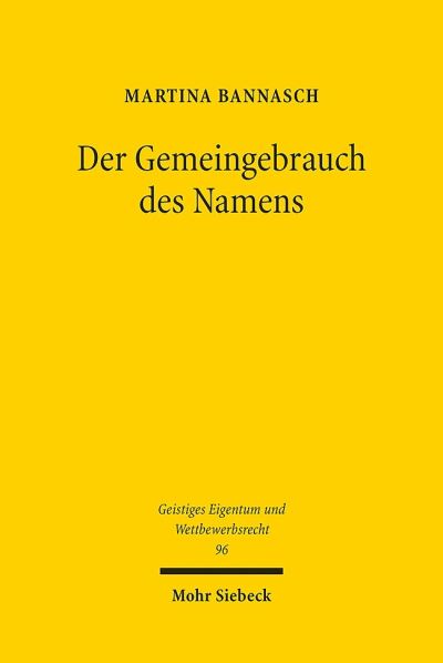 Der Gemeingebrauch Des Namens