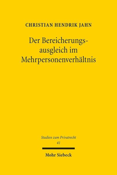 Der Bereicherungsausgleich Im Mehrpersonenverhaltnis