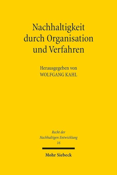 Nachhaltigkeit Durch Organisation Und Verfahren