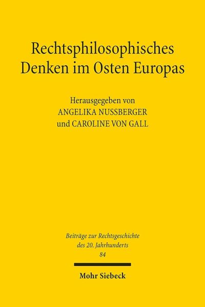 Rechtsphilosophisches Denken Im Osten Europas