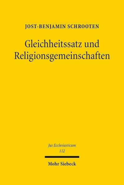Gleichheitssatz Und Religionsgemeinschaften