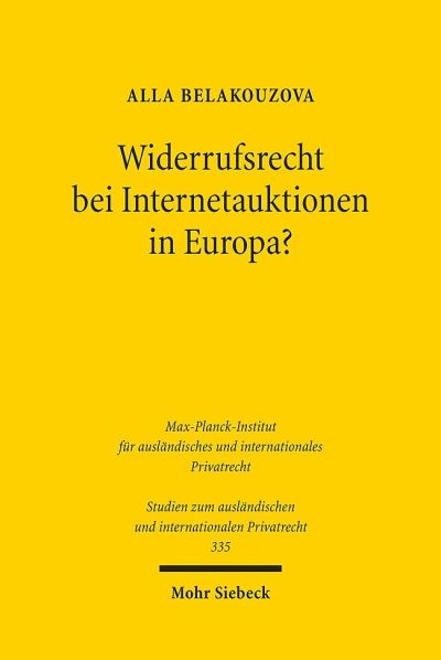 Widerrufsrecht Bei Internetauktionen in Europa?