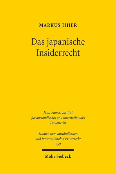 Das Japanische Insiderrecht