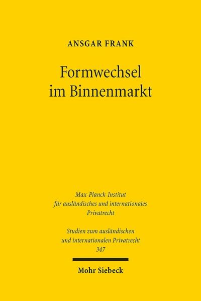 Formwechsel Im Binnenmarkt