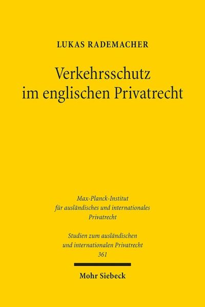 Verkehrsschutz Im Englischen Privatrecht