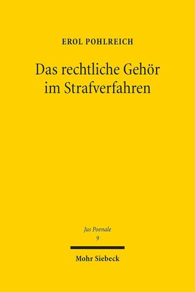 Das Rechtliche Gehor Im Strafverfahren