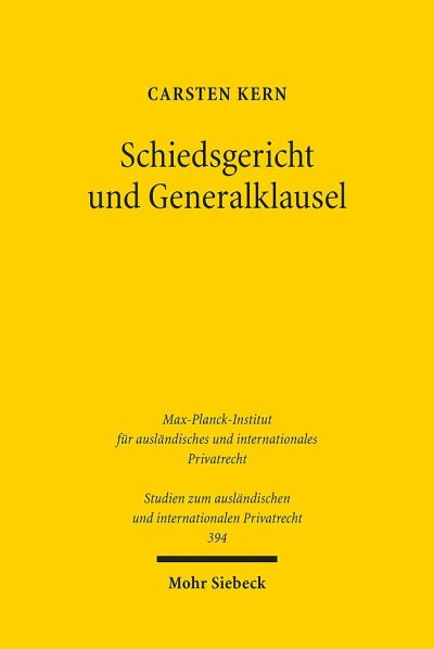 Schiedsgericht Und Generalklausel