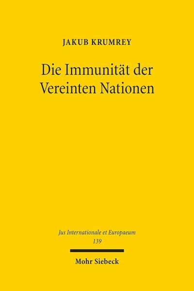 Die Immunitat Der Vereinten Nationen