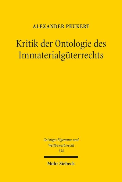 Kritik Der Ontologie Des Immaterialguterrechts