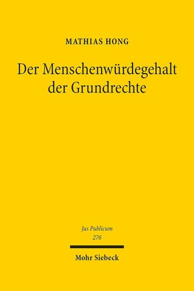Der Menschenwurdegehalt Der Grundrechte