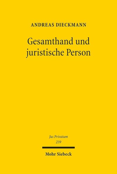 Gesamthand Und Juristische Person