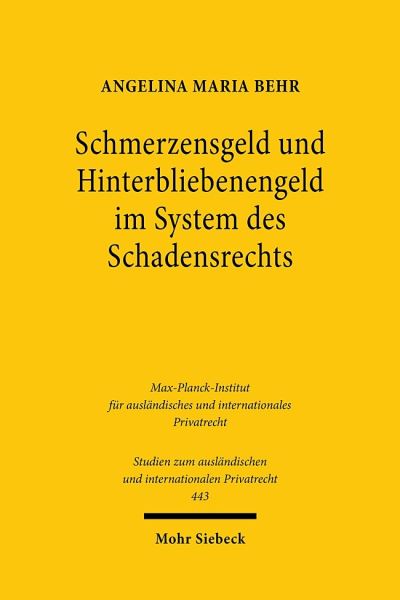 Schmerzensgeld Und Hinterbliebenengeld Im System Des Schadensrechts