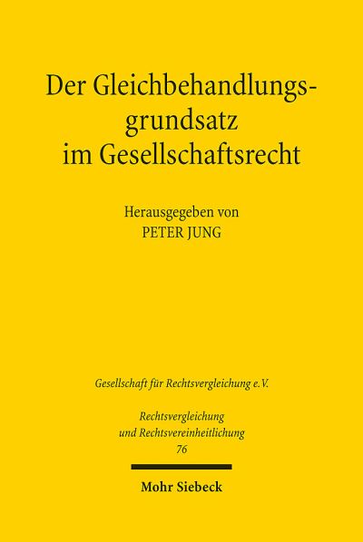 Der Gleichbehandlungsgrundsatz Im Gesellschaftsrecht