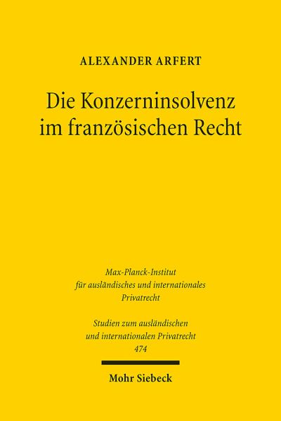 Die Konzerninsolvenz Im Franzosischen Recht