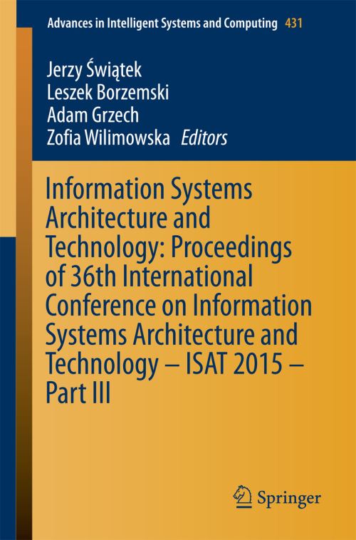 Information Systems Architecture and Technology Part III