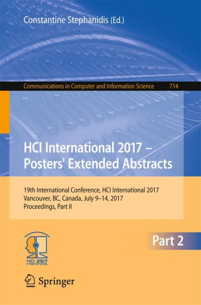 HCI International 2017 - Posters' Extended Abstracts Part II