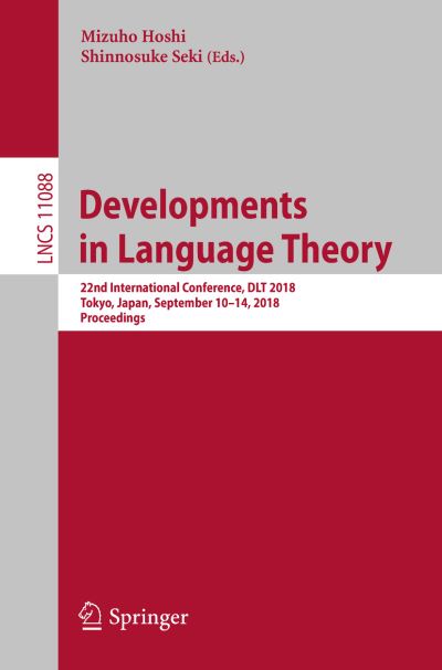 Developments in Language Theory Theoretical Computer Science and General Issues