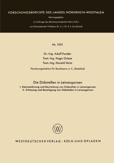Die Dickstellen in Leinengarnen Fachgruppe Textilforschung